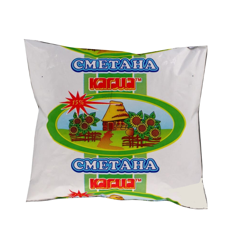 Сметана КАГМА 15%, 350г, плівка поліетиленова